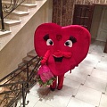 Сердечко-курьер, поздравление на 14 февраля, день святого валентина